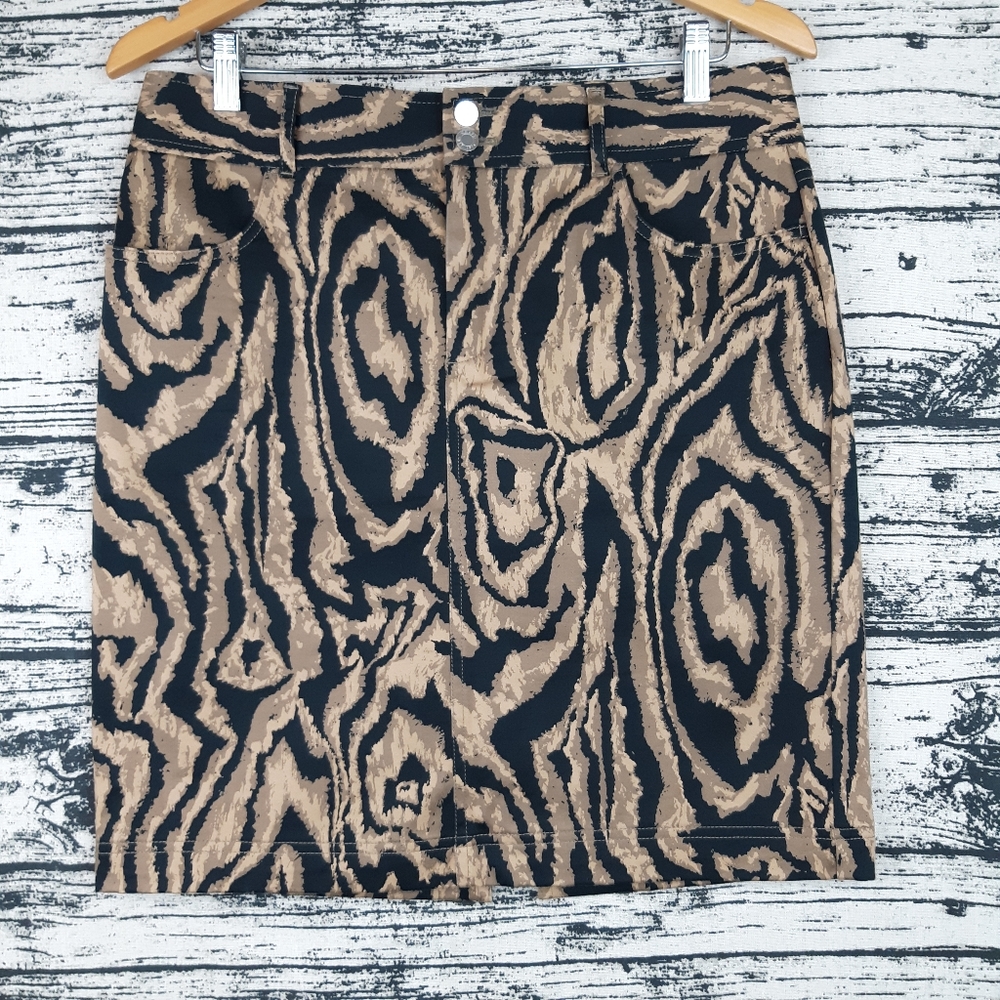 CHAPS Wood Grain Pencil Skirt